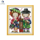 14CT 11CT Корейская свадьба (9) хлопковая вышивка для рукоделия наборы для вышивки крестиком для рукоделия домашний декор