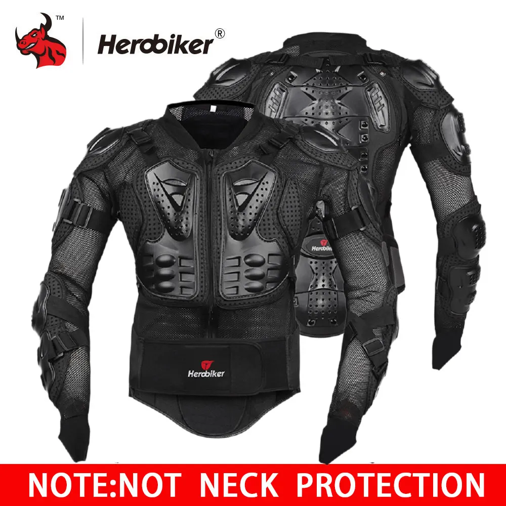 HEROBIKER, мотоциклетная броня, защитное снаряжение для мотокросса, броня для тела, грудь для мотогонок, гоночная куртка, мотоциклетная защита, S-5XL - Цвет: MC1001B