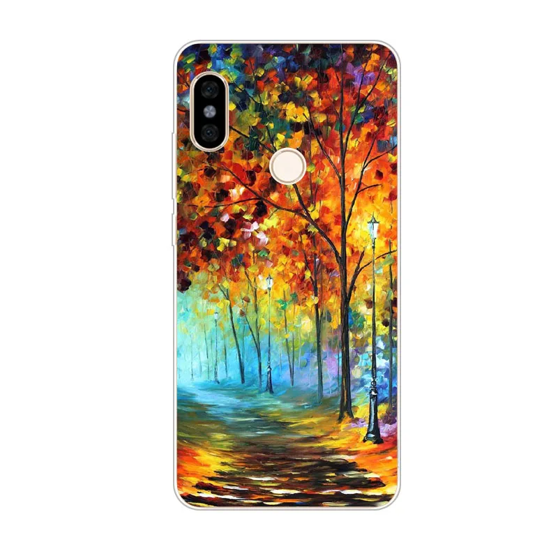 Чехол для Xiaomi redmi S2 силиконовый чехол с цветочным рисунком мягкая задняя крышка