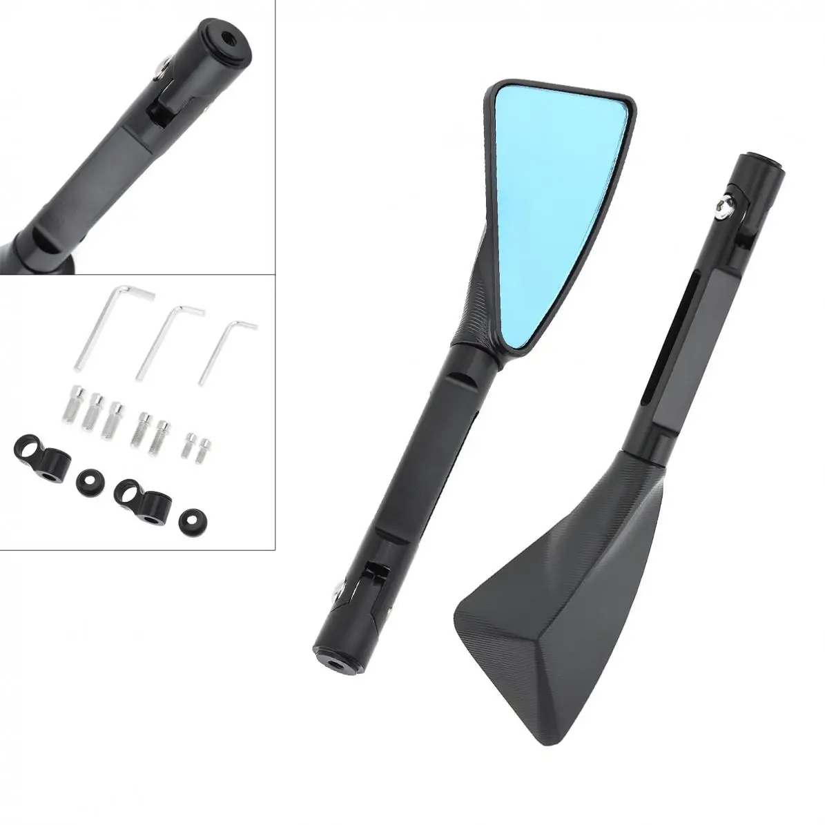 1 пара универсальное алюминиевое боковое треугольное зеркало заднего вида для