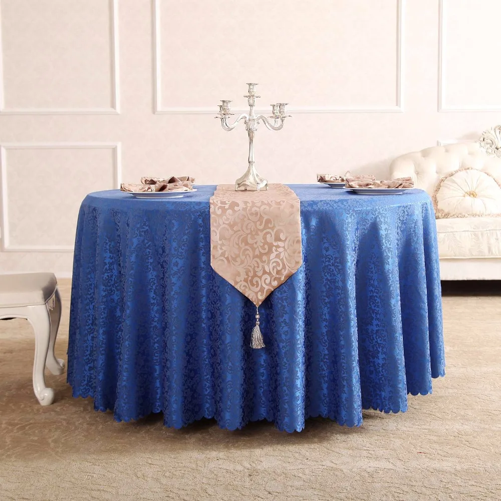 Тяжёлый цветок вокруг пола Новогоднее украшение Королевский синий скатерти