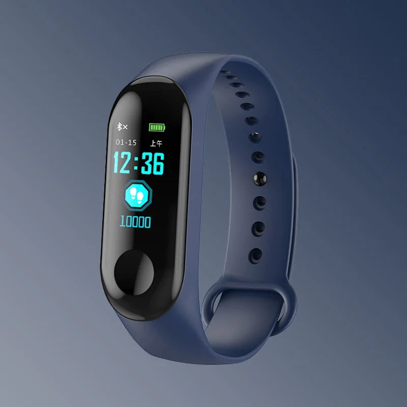 blue Модные цифровые часы для фитнеса, мужские часы, шагомер, IP68, водонепроницаемые, спортивные, для бега, мужские часы для Android IOS, relogio inteligen - Цвет: blue