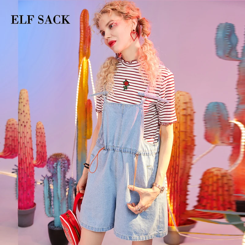 Женский комбинезон ELF SACK однотонный повседневный с эластичной талией на