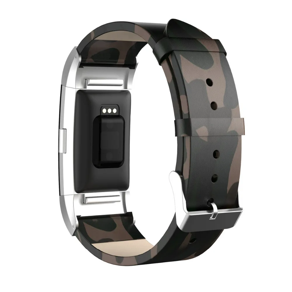 Замените мужские Т-полосы для FitBit Charge 2 классический браслет из натуральной кожи фитнес-браслет для женщин мужчин маленький большой