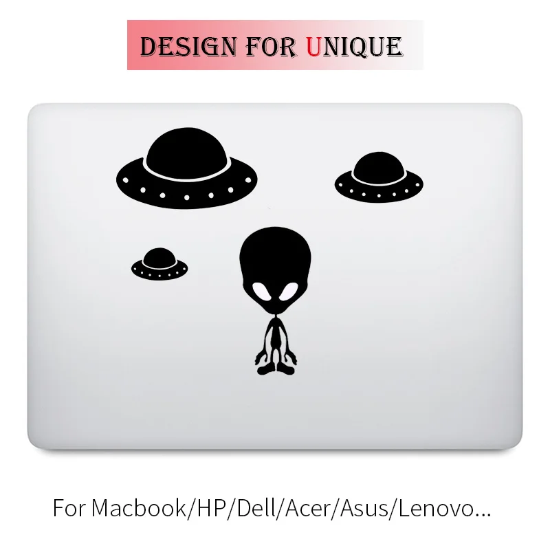 Alien &amp UFO Laptop Decal Sticker for Apple Macbook Pro Air Retina Touch Bar 11 12 13 15 inch Vinyl Mac Surface Book Skin | Компьютеры и