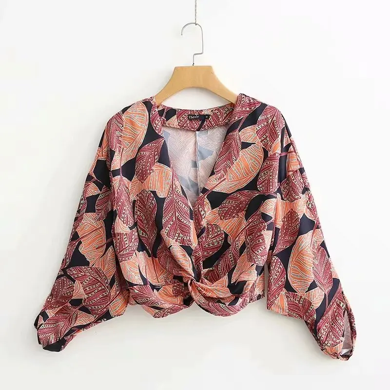 Новое поступление Европейская и американская модная куртка с узлом принтом XD25-2294