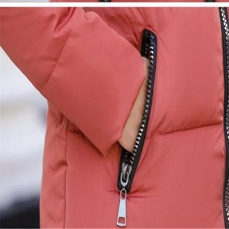 Женские зимние пуховики средней длины 2018 плюс размер 5XL пуховик из хлопка