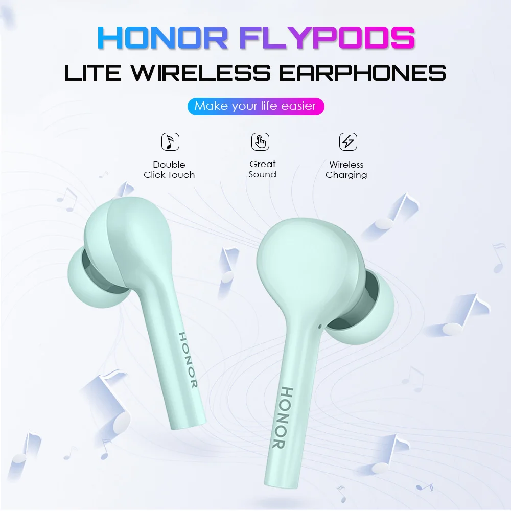 Huawei Honor FlyPods Lite TWS беспроводные Bluetooth наушники-вкладыши водонепроницаемые наушники с шумоподавлением сенсорное управление