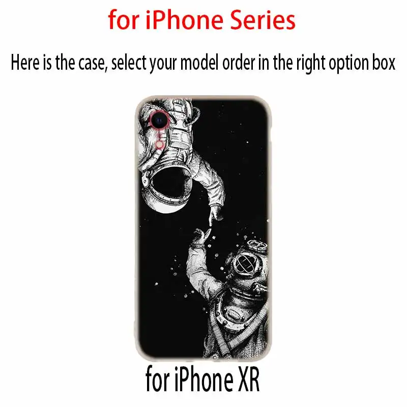 Чехлы для телефонов силиконовый мягкий чехол iPhone 11 Pro X XS Max XR 6 6S 7 8 Plus 5 4S SE funny Space Love
