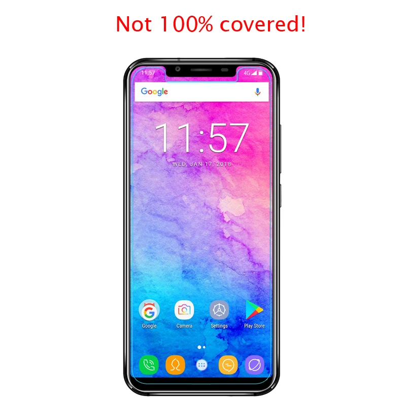 Защитная пленка для экрана OUKITEL U18 из закаленного стекла 5,85 дюйма 100% оригинальная премиум-качества 9H 2.5D (не полное покрытие)