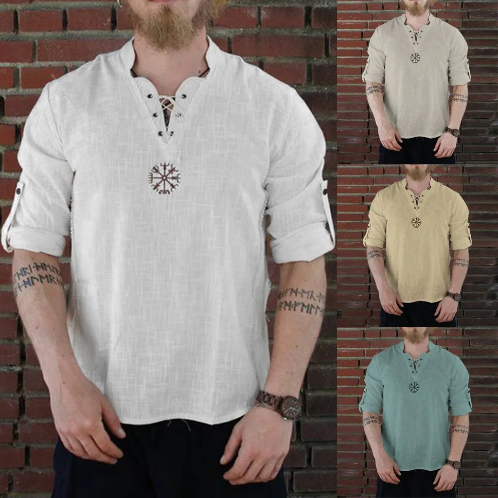men's T shirts Men's Summer streetwear New Style Fashionable Personality Cotton linen Pure Longsleeved Top funny t shirts|Мужские