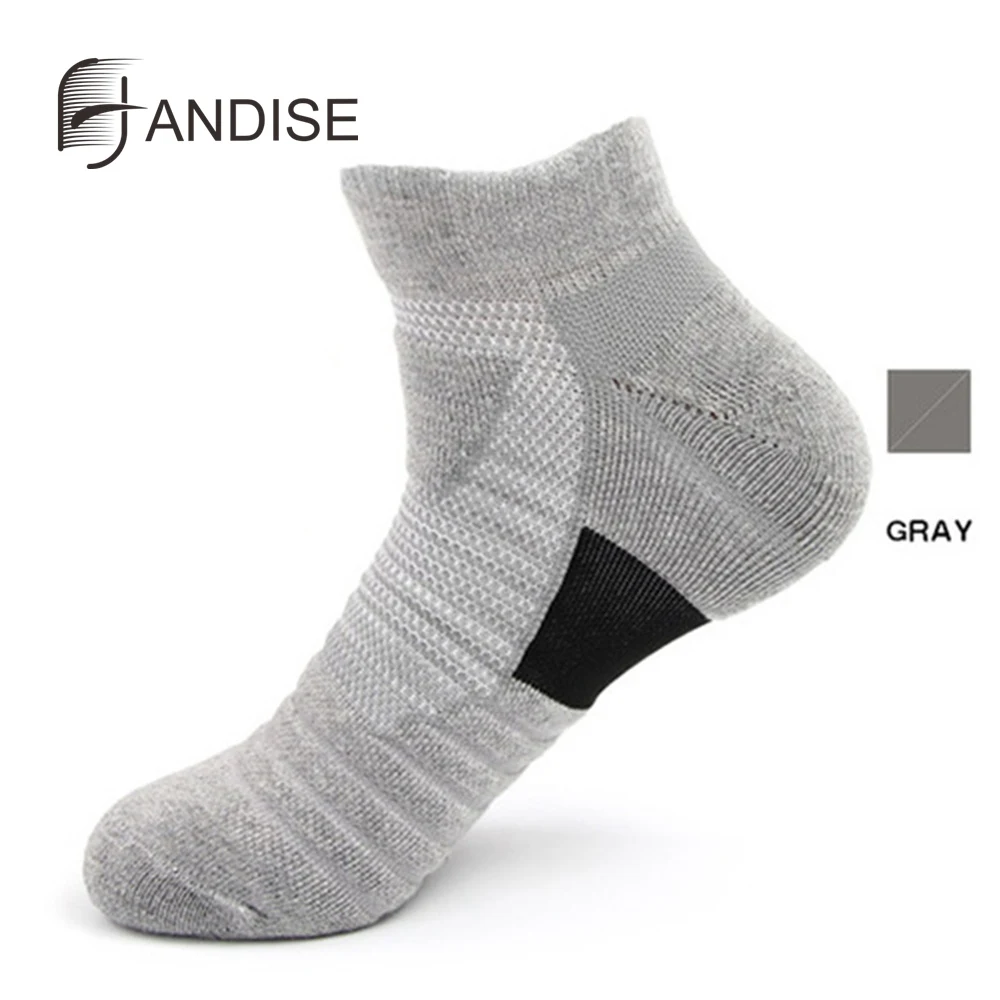 gray low cut Мужские спортивные носки для верховой езды Велоспорт Баскетбол бег спортивные носки летние пеший Туризм Теннис лыжный человек для женщин велосипед - Цвет: gray low cut