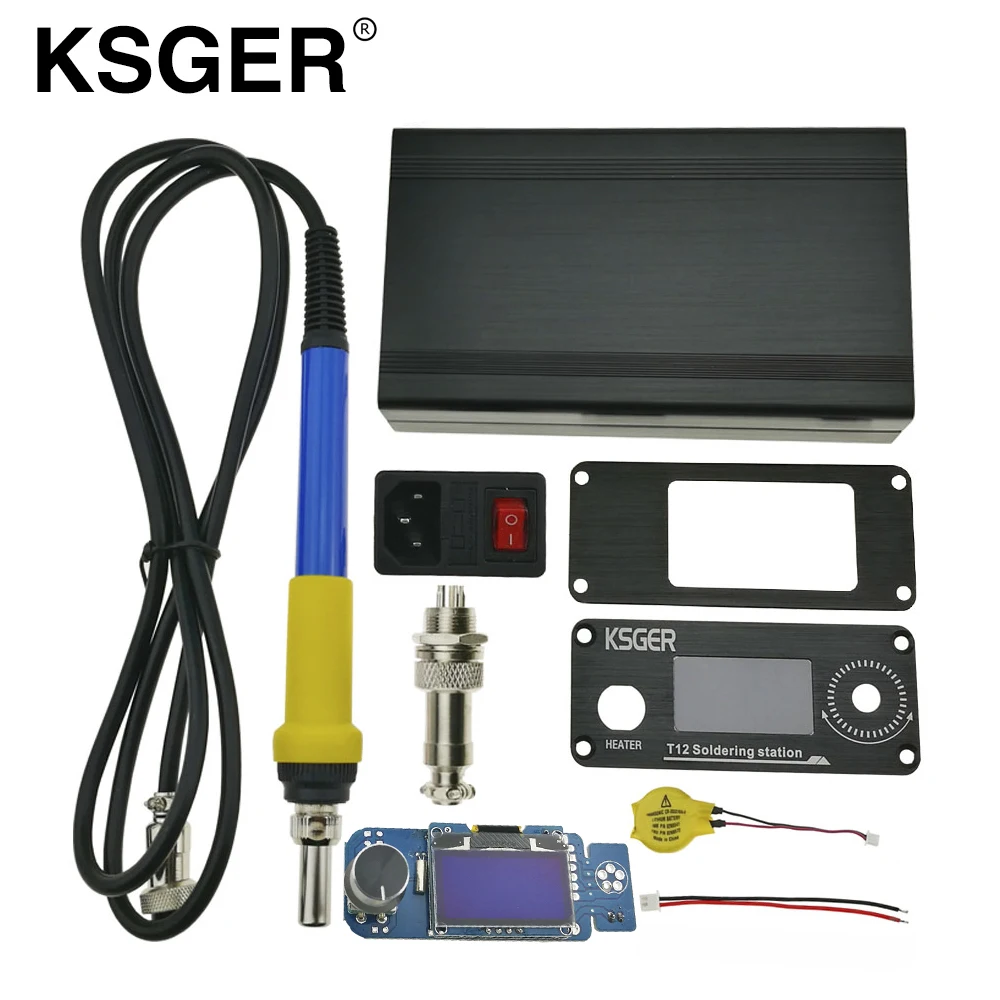 KSGER V2.1S Электрические паяльники T12 STM32 OLED 1,3 Размер контроллер экрана 9501 паяльная Ручка DIY наборы для Hakko T12 наконечник