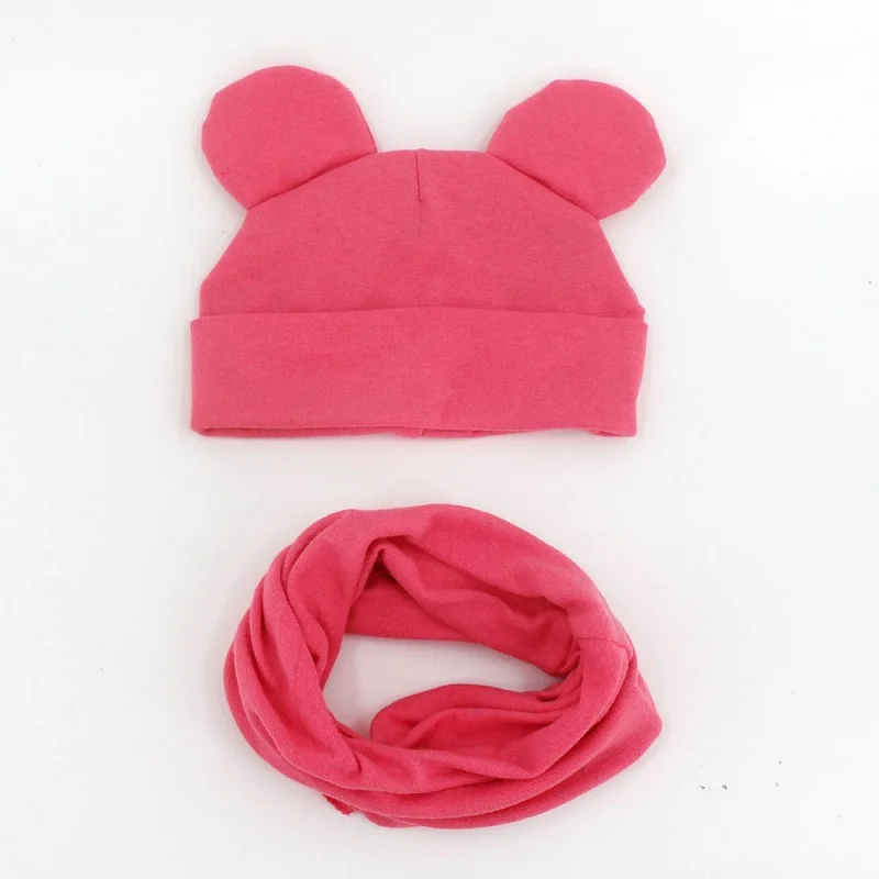 Baby Hat Cotton Ear Cap For Boys And Girls Winter Hat Scarf Set Children Boys Cap Scarf 2PCS
