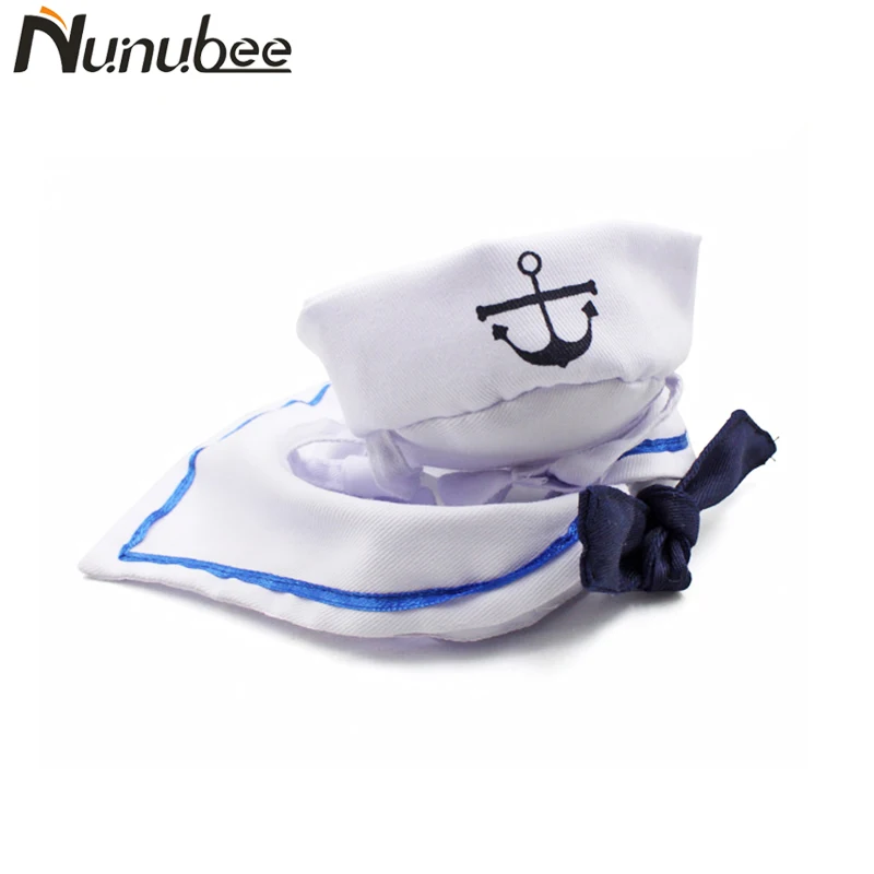 Nunubee/горячая Распродажа забавная для кошек собак шляпа костюм моряка морской