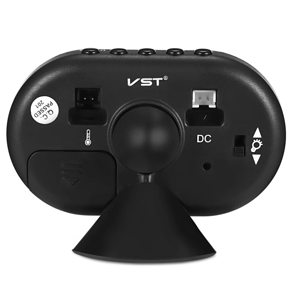 VST 7009 в 4 в 1 автомобиль цифровые часы напряжение индикатор Frost Будильник Повтор LED светодио дный 2 Цвет подсветка термометр Автомобильный вольтметр