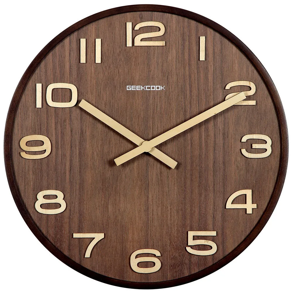 Новые Настенные часы 3D Bentwood бесшумные механические настенные современный дизайн