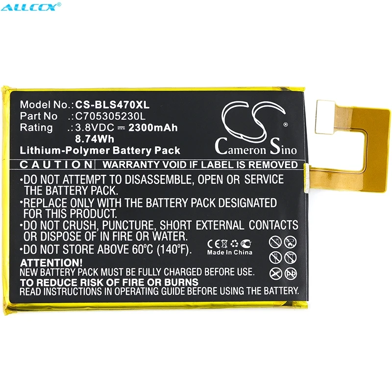 Аккумулятор Cameron Sino 2300 мАч C705305230L для BLU Selfie S470|Аккумуляторы мобильных телефонов| |