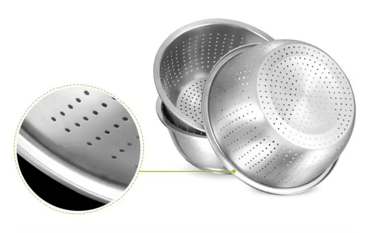 Набор посуды из 2 предметов толстые кастрюли нержавеющей стали ситечко для слива