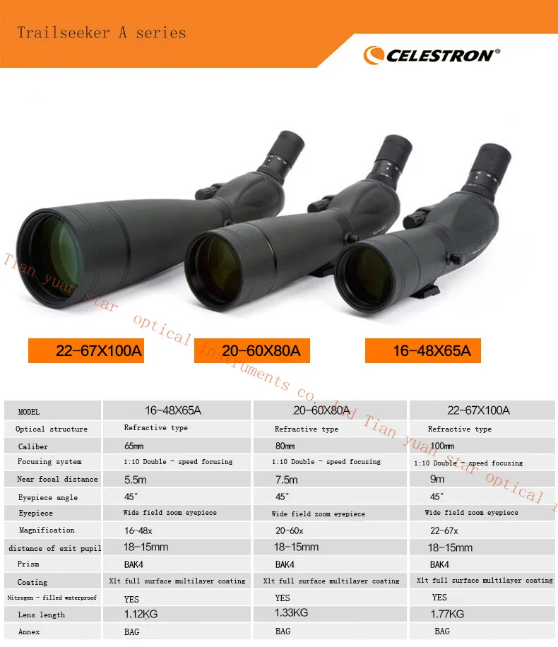 CELESTRON с длинным видением, одноствольный телескоп, зеркало для наблюдения за птицами, высокое разрешение, двойная скорость, заполненная азотом, waterpro