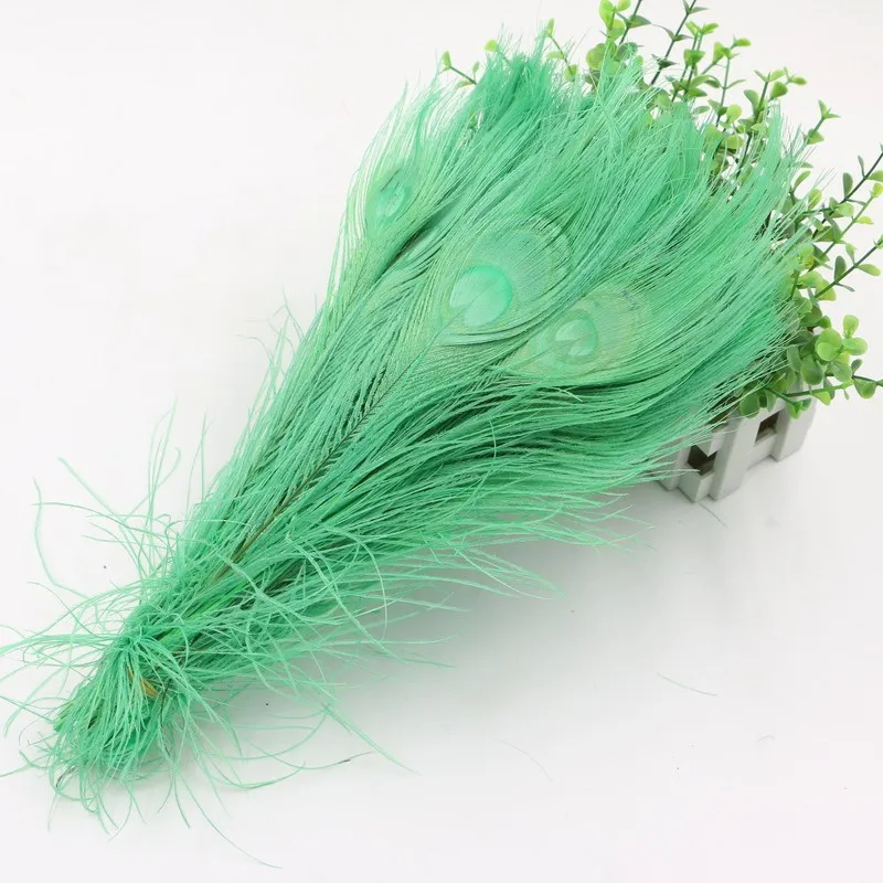 200 шт./лот полный глаз окрашенные Королевский синий павлиний хвост перья для