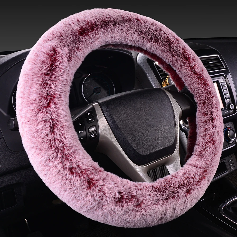 Чехол на руль из искусственного кроличьего меха KAWOSEN милый теплый плюшевый чехол