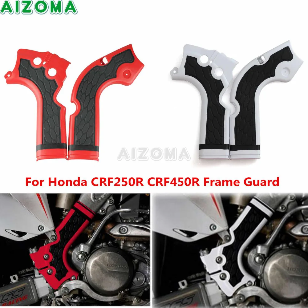 

For 2013-2016 Honda CRF250R CRF450R Motorcycle Dirt Bike Motocross Enduro MX Off-Road Frame Guard Pair Protection Cover