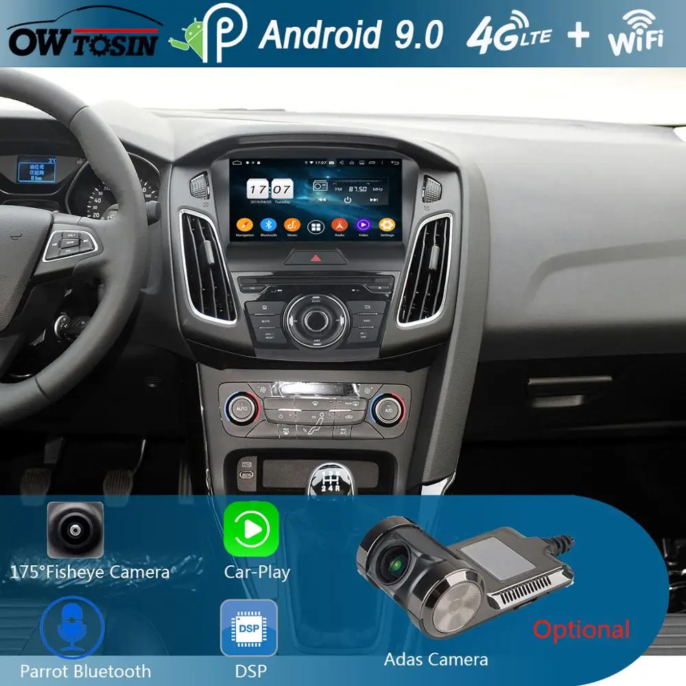 " ips 1920*1080 8 ядерный 4G+ 64G Android 9,0 автомобильный dvd-плеер для Ford Focus 2012 2013 DSP радио gps Parrot BT
