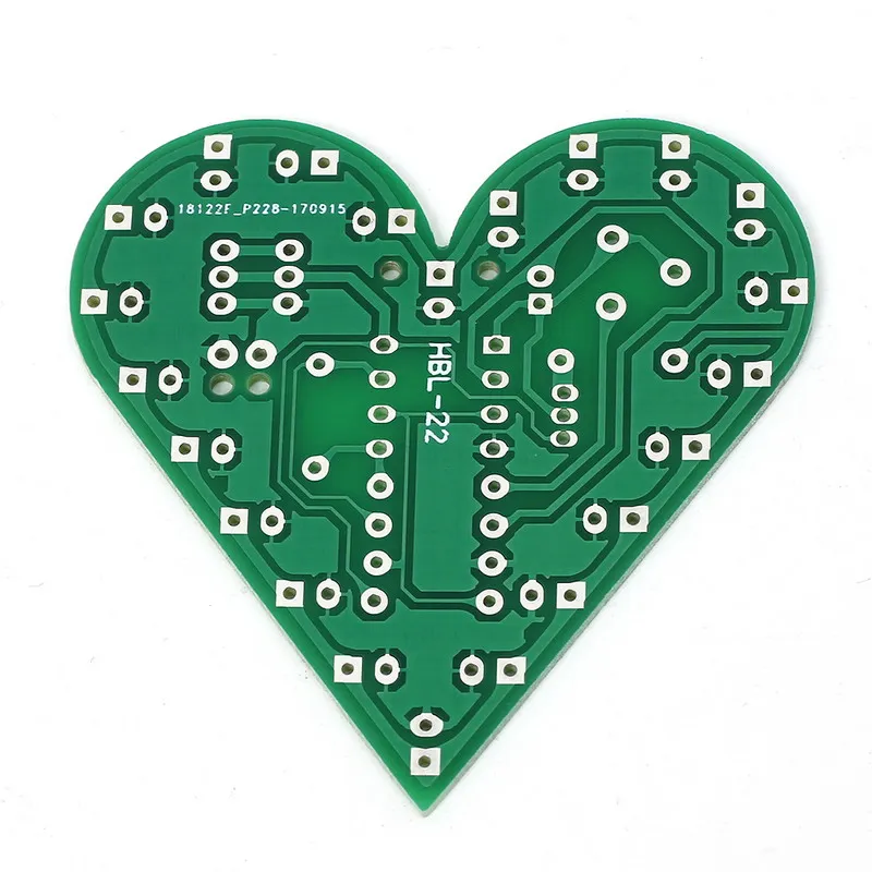 Электронный DIY Kit сердце Форма охлаждающаяся Лампа Комплект DC 4 V-6 V Дыхание светодиодный люкс Красный белого и синего цвета зеленый DIY продукция для обучения