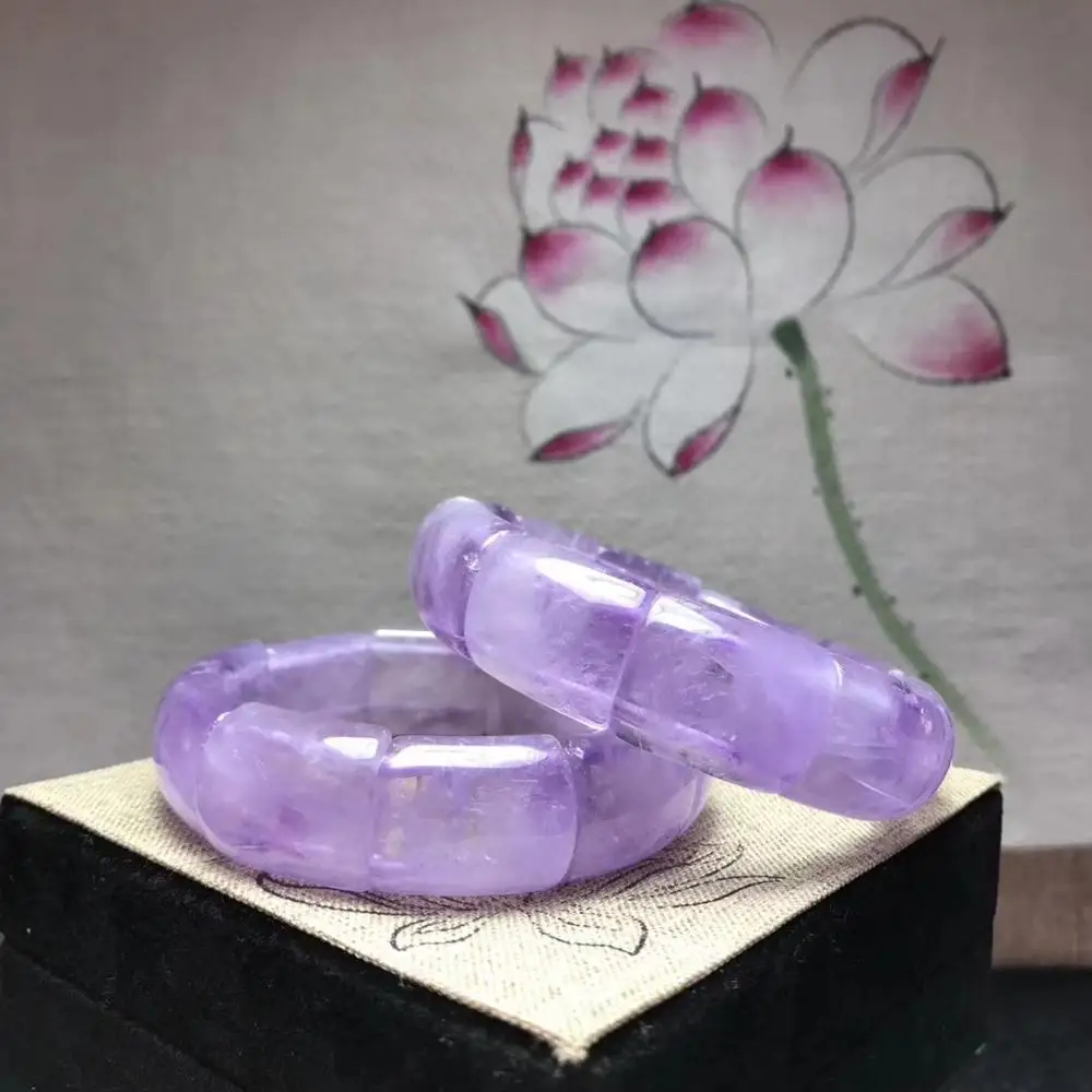 Высокое качество натуральный Лавандовый аметист кварц фиолетовый 22x18 мм