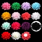 120pcslot 10cm 14 Colors Big Fluffy Chiffon Flowers For Kids Girls Hair Accessories Artificial Fabric Flowers For Headbands