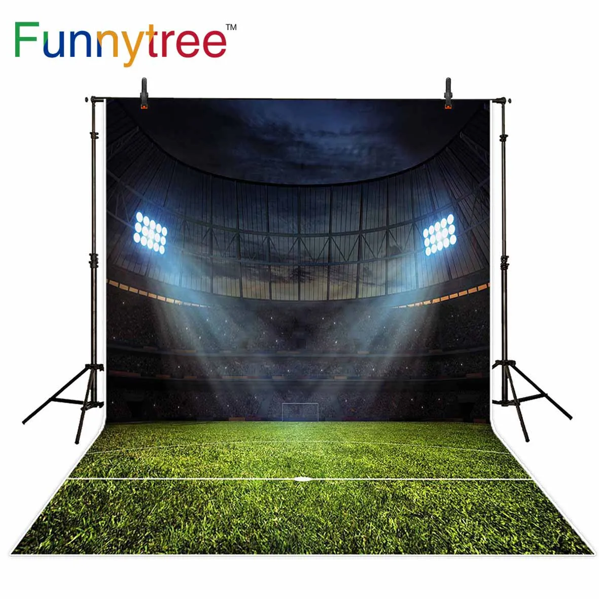 Фон Funnytree для фотостудии Футбольная Вечеринка большой соревнований трава