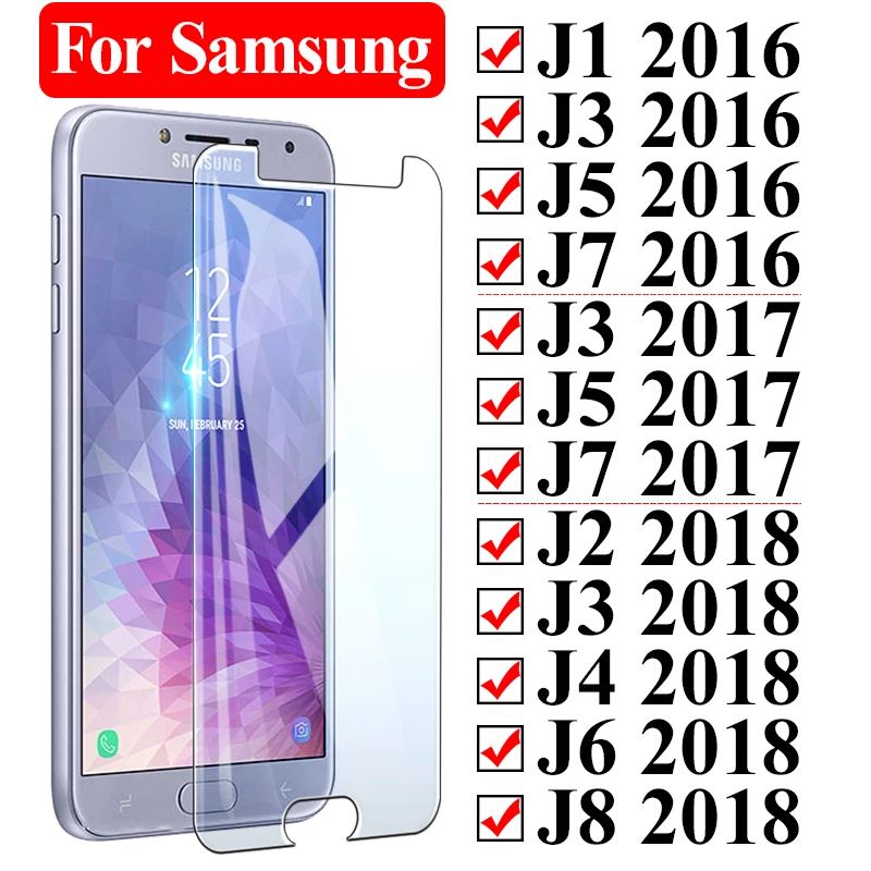 Защитный Стекло на samsung Galaxy J5 J7 J1 J3 J2 J4 J6 J8 Броня Samsyng Galax J 1 2 3 4 5 6 7 8 лист чехол