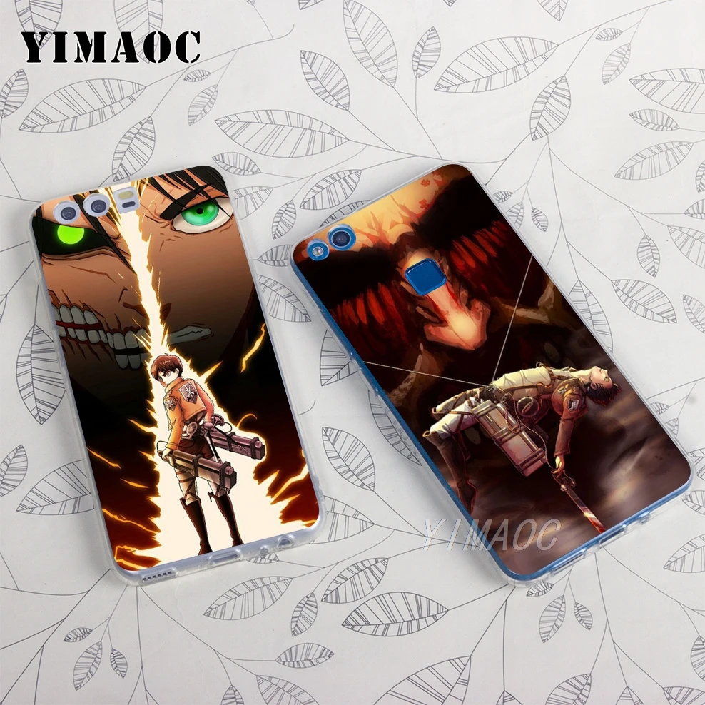 YIMAOC Attack On Titan Soft Case for Huawei Honor 10 9 8X 8C 8 7C 7X 7A Pro 6A Lite Note Nova 3i 3 2i Y6 Y7 Y9 Prime 2018 |
