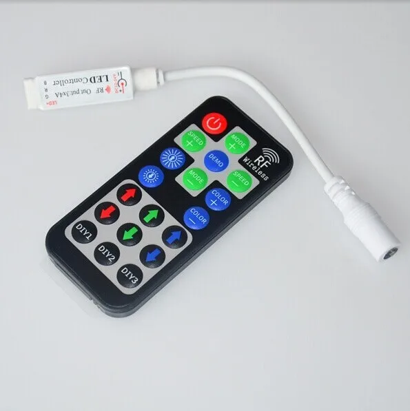 Светодиодный мини контроллер RGB 10 шт. 19 клавиш 3 * 4A функция сделай сам для 5050 3528