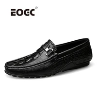 top quality genuine leather men flats crocodile comfortable casual shoes soft loafers moccasins driving shoes zapatos hombre
