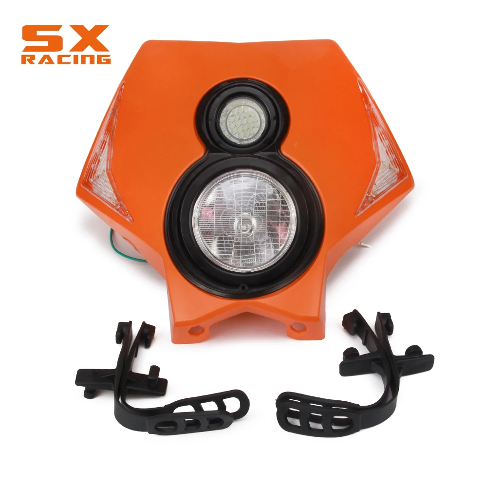 Разноцветные Универсальные пластиковые светодиодные фары для мотоцикла H3 Supermoto