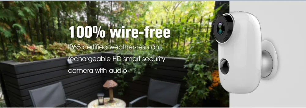 Мини Широкий формат с подкладкой аудио Беспроводной PIR WI-FI Водонепроницаемый IP камеры безопасности с батареей