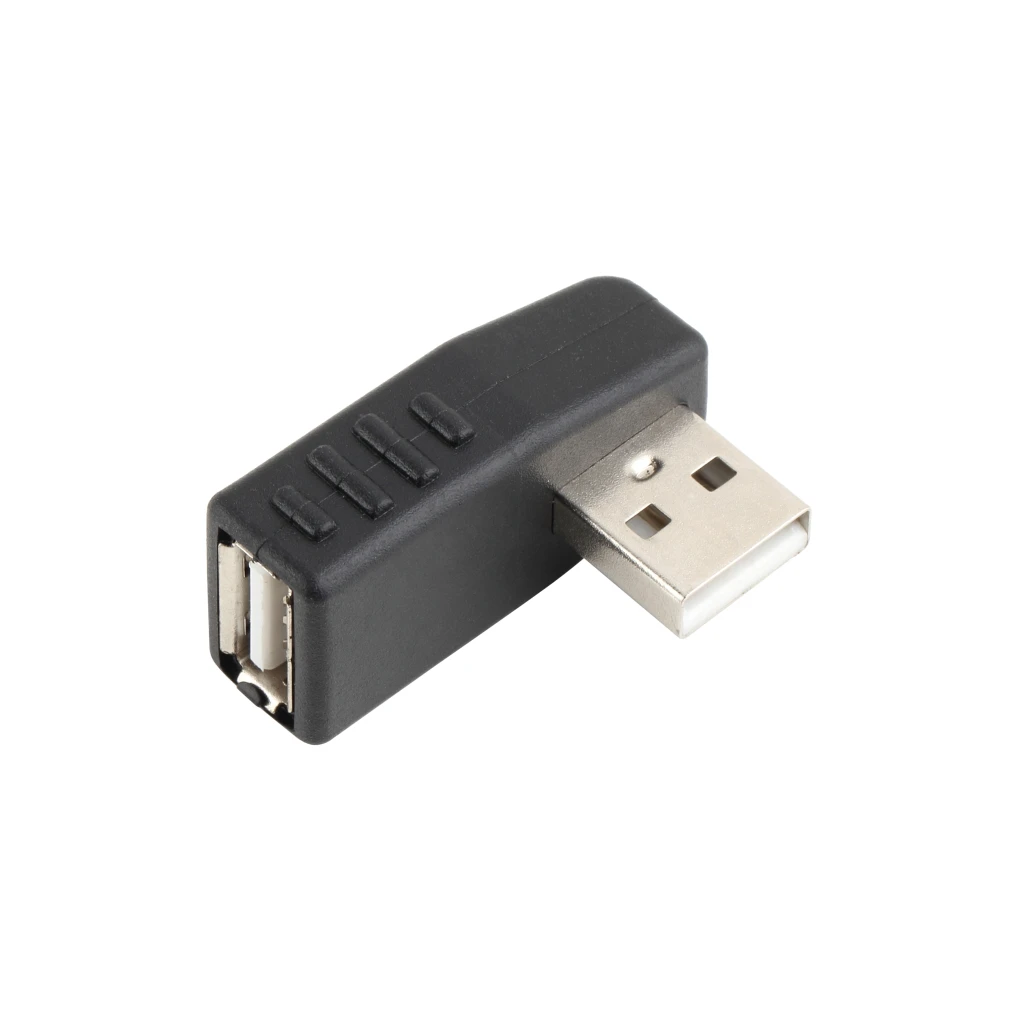 Мини Портативный правый угол 90 градусов USB A штыревой к Женский адаптер