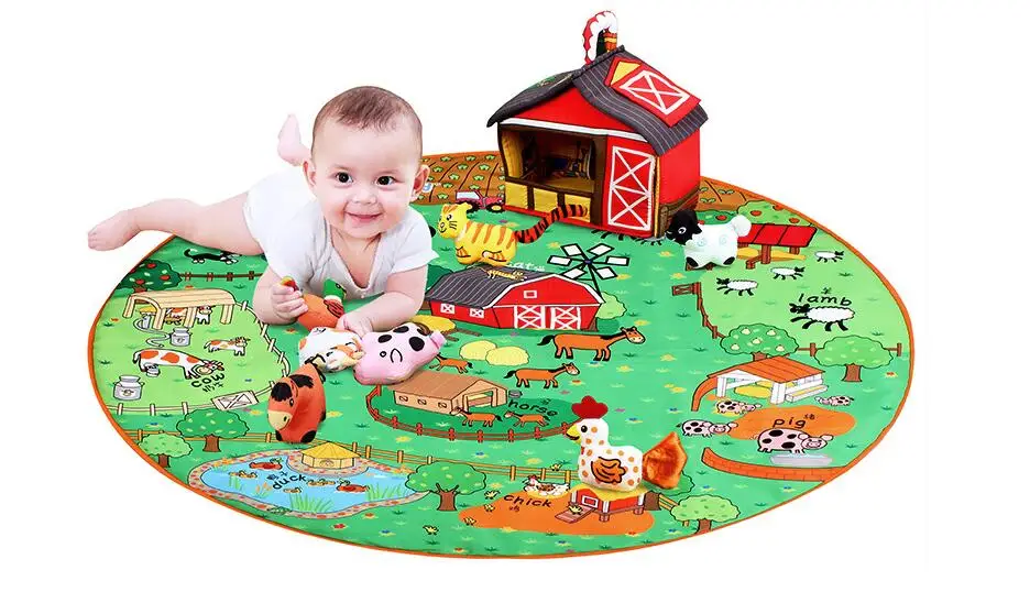 JOLLYBABY детский игрушка Reborn Baby Doll 3D игровой коврик для детей 0-1-3 года, игровой коврик Infantil Обучающие коврик для ползания мультфильм Одеяло