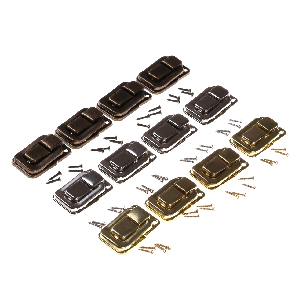 4 шт./лот практичная серебряная застежка тумблер защелка для чемодана сумка