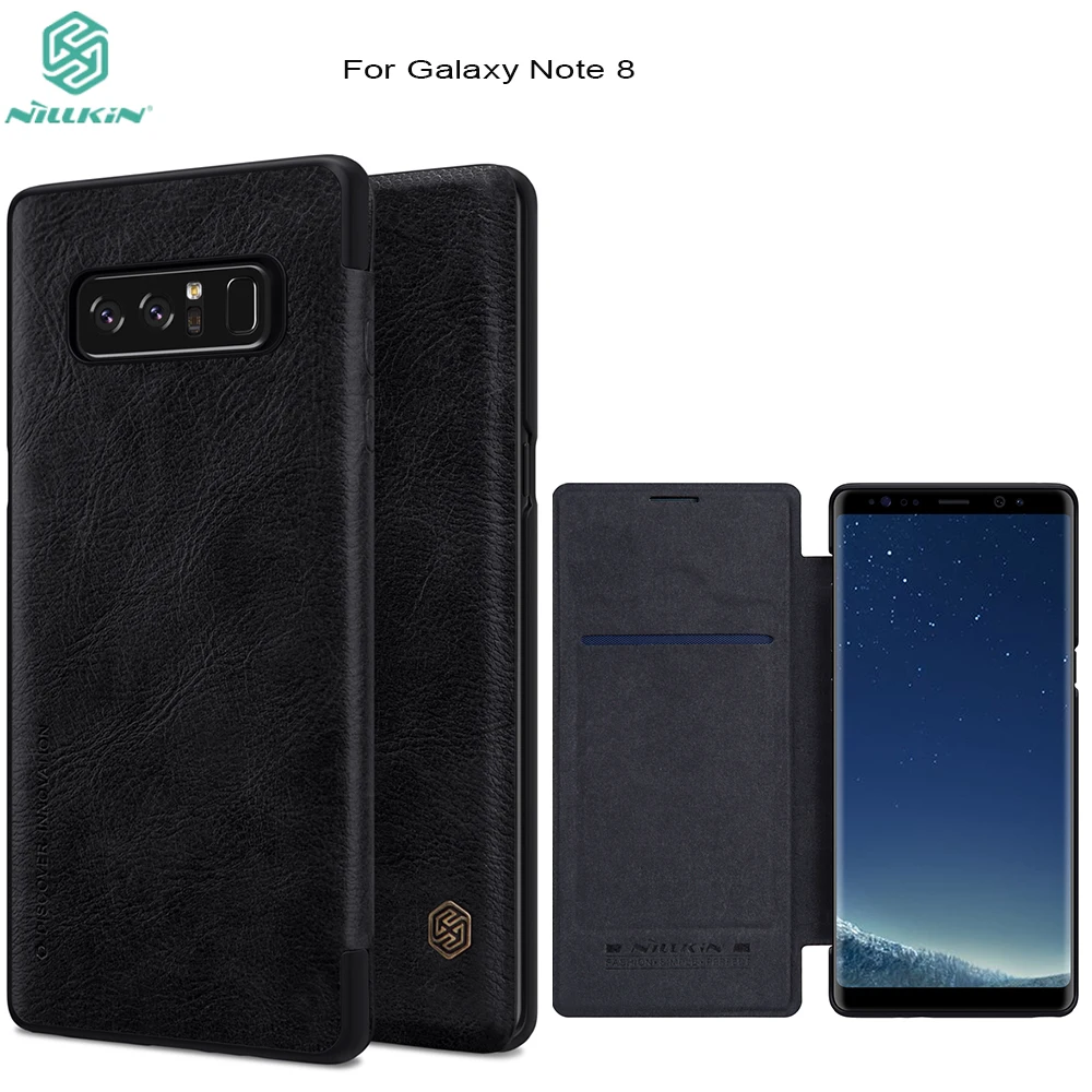 Для Galaxy note8 чехол для телефона Nillkin винтажный Qin откидной Чехол PU кожаный PC