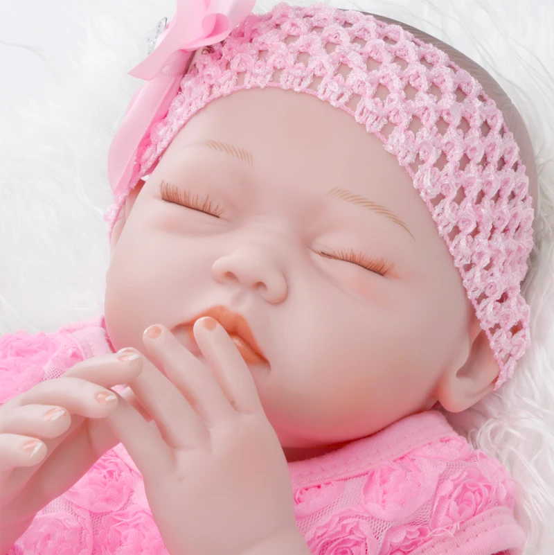 UCanaan 20 дюймов Reborn baby girl куклы реалистичные полный тела Силиконовые Реалистичные Новорожденные куклы ручной работы для малышей игрушки