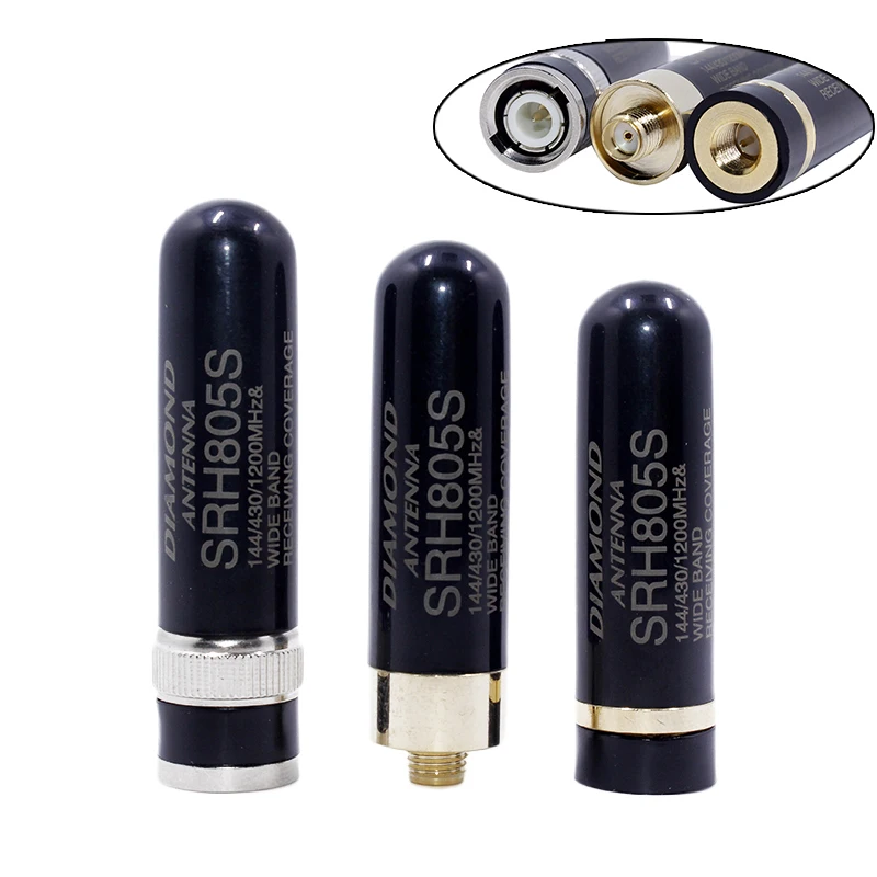 Короткая Боевая Мини Антенна Diamond SRH805S VHF UHF SMA Female /SMA Male/BNC SRH 805S для Baofeng TYT 'd xun Yaesu