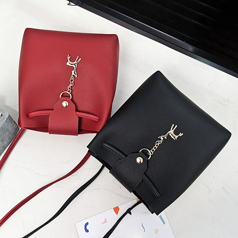 

Women Shoulder Bag PU Leather Satchel Small Deer Handbag Lady Crossbody Messenger Bag Best Sale-WT