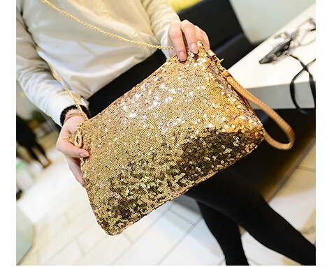 

2022 New Dazzling Glitter Sparkling Bling Sequins Evening Party purse Bag Handbag Women Clutch wallet