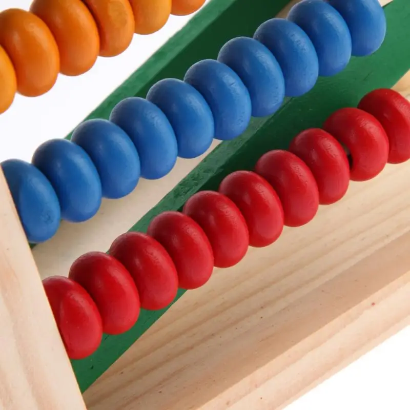 Baby Math Toy Montessori Educational Toy Creative Colorful Abacus with 4 Toy Cars Teaching Learning Toy Abacus Slippery Car Math