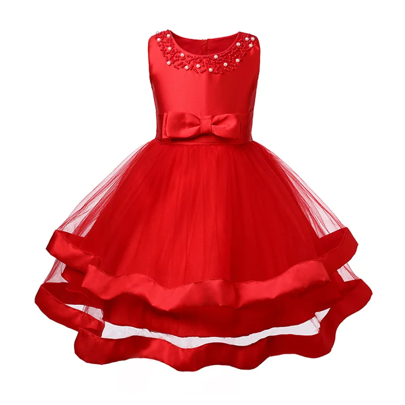 Easter dress Girls tutu Kids Clothing Elegant hand beading Dresses for Children Princess Party Costumes Communion | Детская одежда и