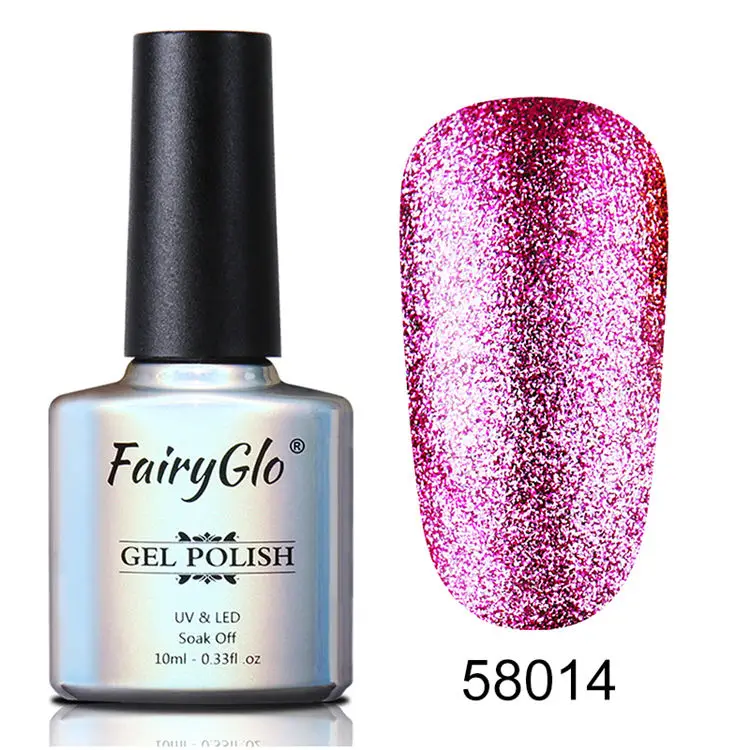58014 FairyGlo 10 мл Блеск УФ-гель для ногтей Platinum лак замачиваемый Супер Блеск Мерцающий Гель-лак для маникюра DIY ногтей художественный Гель-лак для ногтей - Цвет: 58014