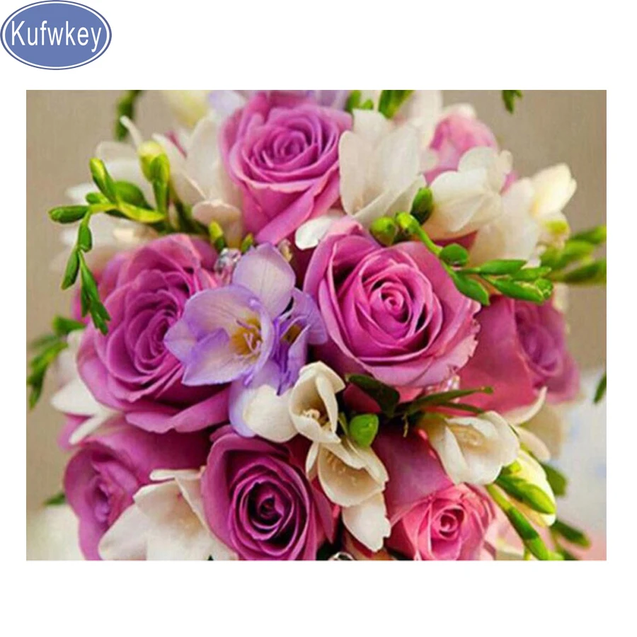 

5D Diy Diamond Painting Flowers,Diamond Embroidery Roses Flower Painting Designs wall Painting,puzzles 5d Diamond Pictures arts